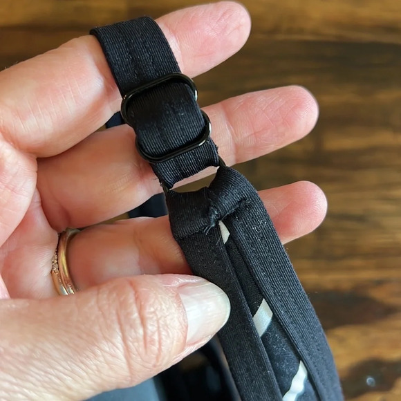 Coco Reef Pure Racerback Underwire Bikini Top - Serenity Stripe 36D - Picture 11 of 12